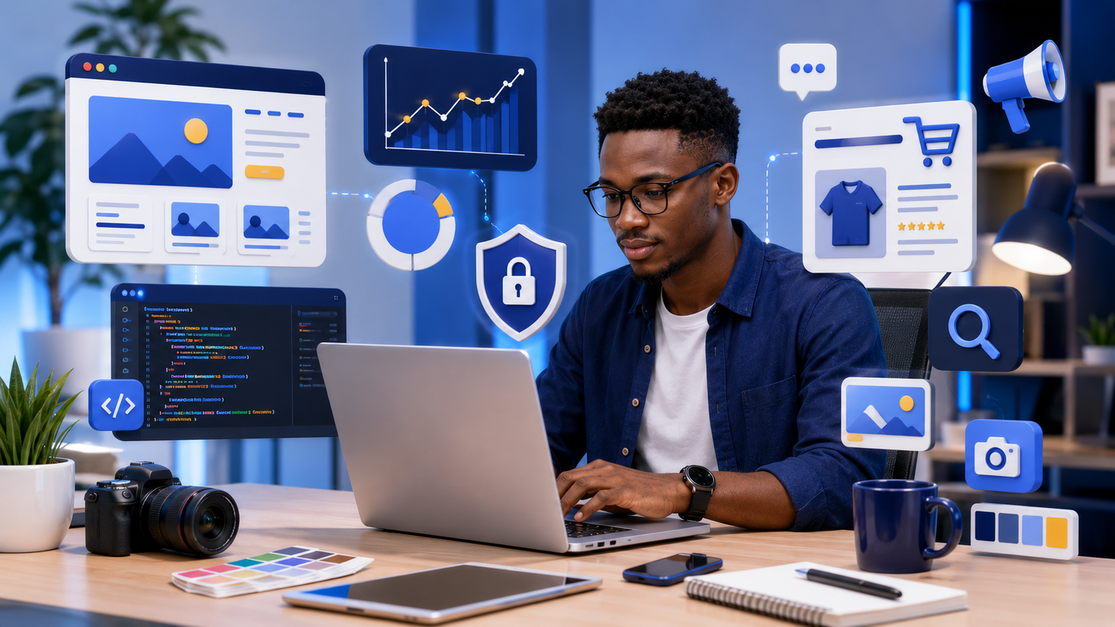 Web design FAQ by E MEDIA TANZANIA answering common questions about website development, SEO, branding, and digital services in Arusha, Tanzania.